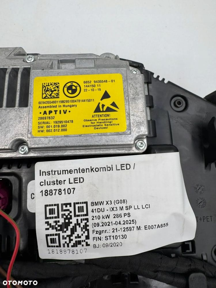 BMW X3 G01 G02 X5 G05 X6 G06 G07 LICZNIK ZEGARY LIVE COCKPIT LED KAMERA DCS - 4