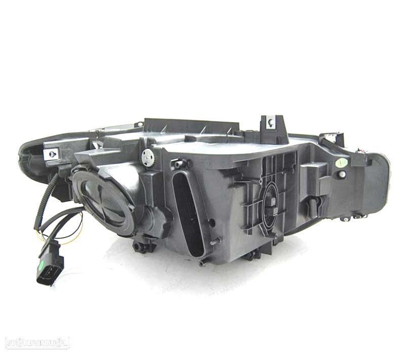 FARÓIS BMW F30 F31 11-15 XENON AFS ANGEL EYES LED DRL PRETO - 2