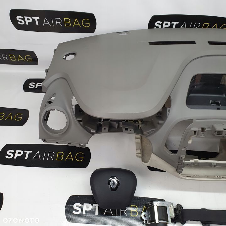 RENAULT CAPTUR SZARY BEŻOWY DESKA ROZDZIELCZA KONSOLA KOKPIT PULPIT PODUSZKI AIRBAG AIR BAG PASY KIT SET - 2