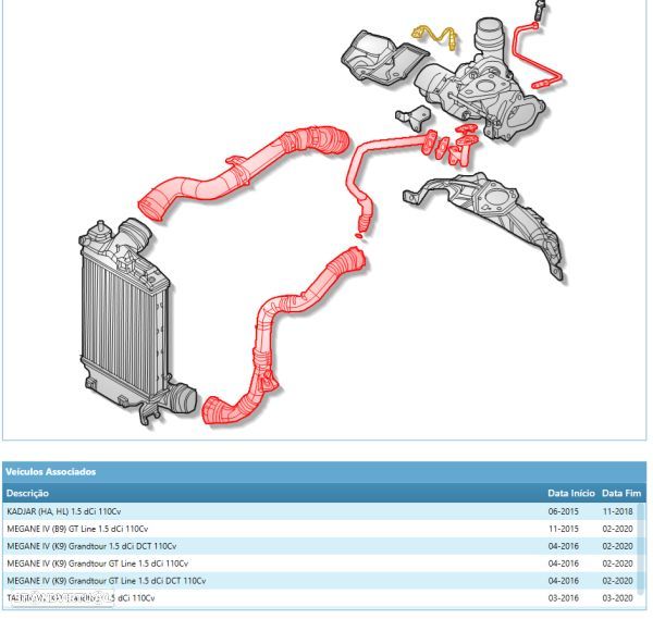 Tubo Intercooler Renault Megane Iv Sporter (K9a/M/N_) - 8