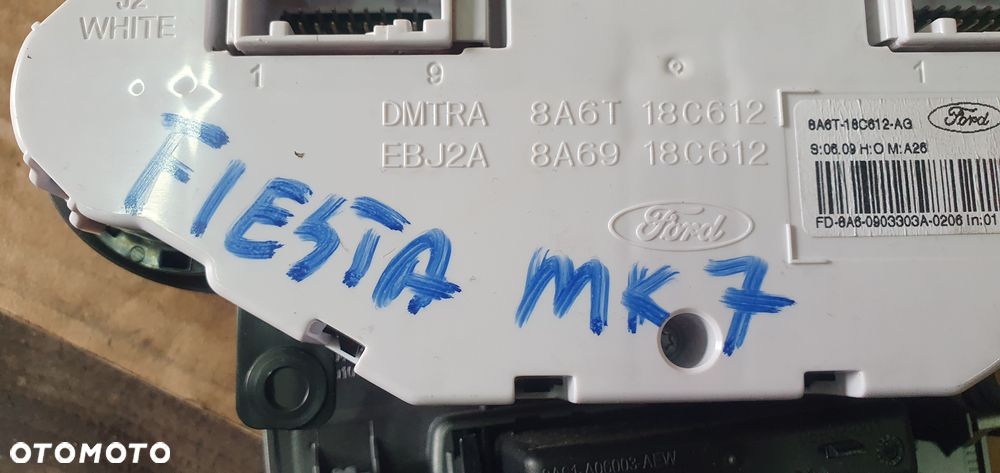 Panel nawiewu klimatyzacji klimy dekor półka tunelu Ford Fiesta MK7 8A6T-18C612-AG - 13