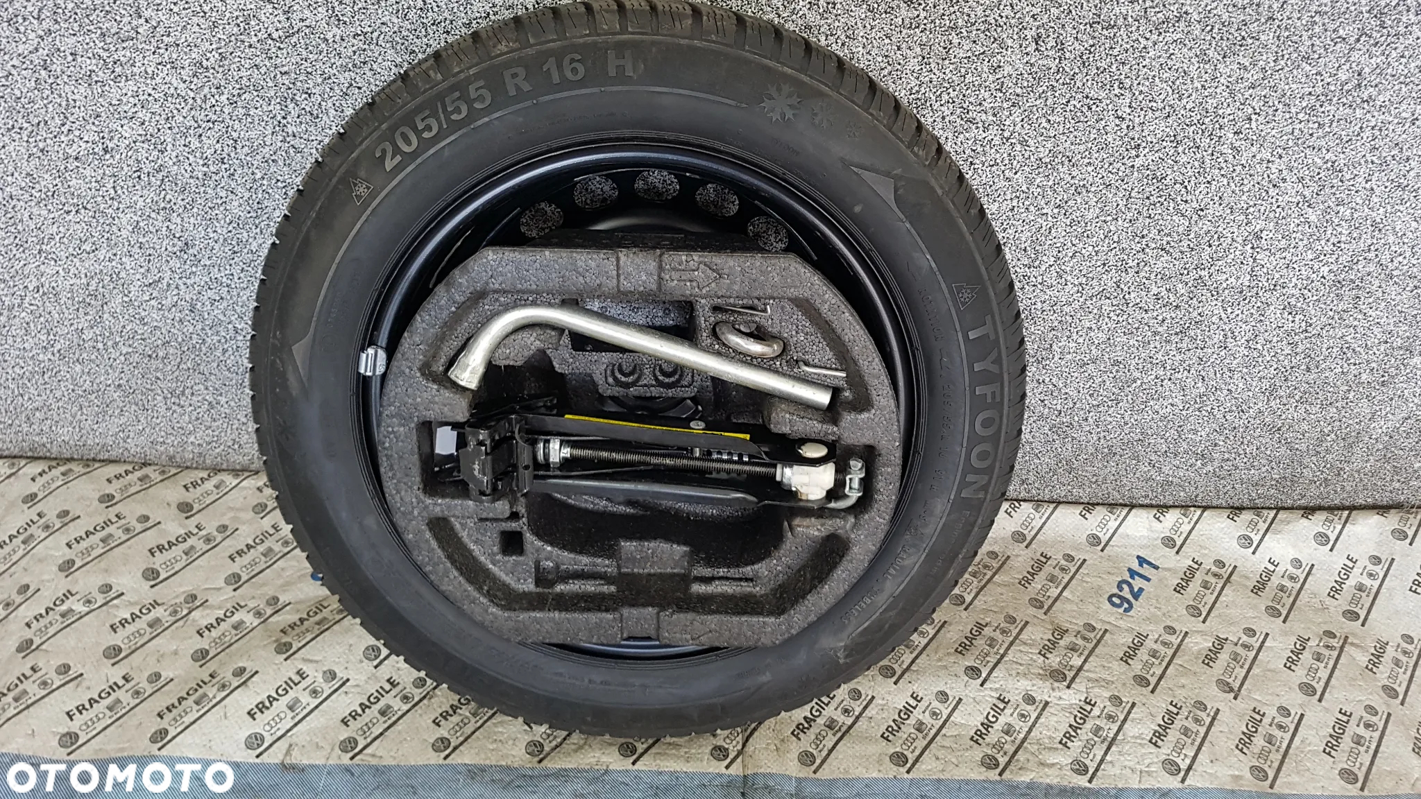 KOŁO ZAPASOWE ZESTAW VW PASSAT B5 B7 B8 TOURAN CADDY AUDI A4 SKODA OCTAVIA 5X112 7JX16 ET45 205/55R16 - 3