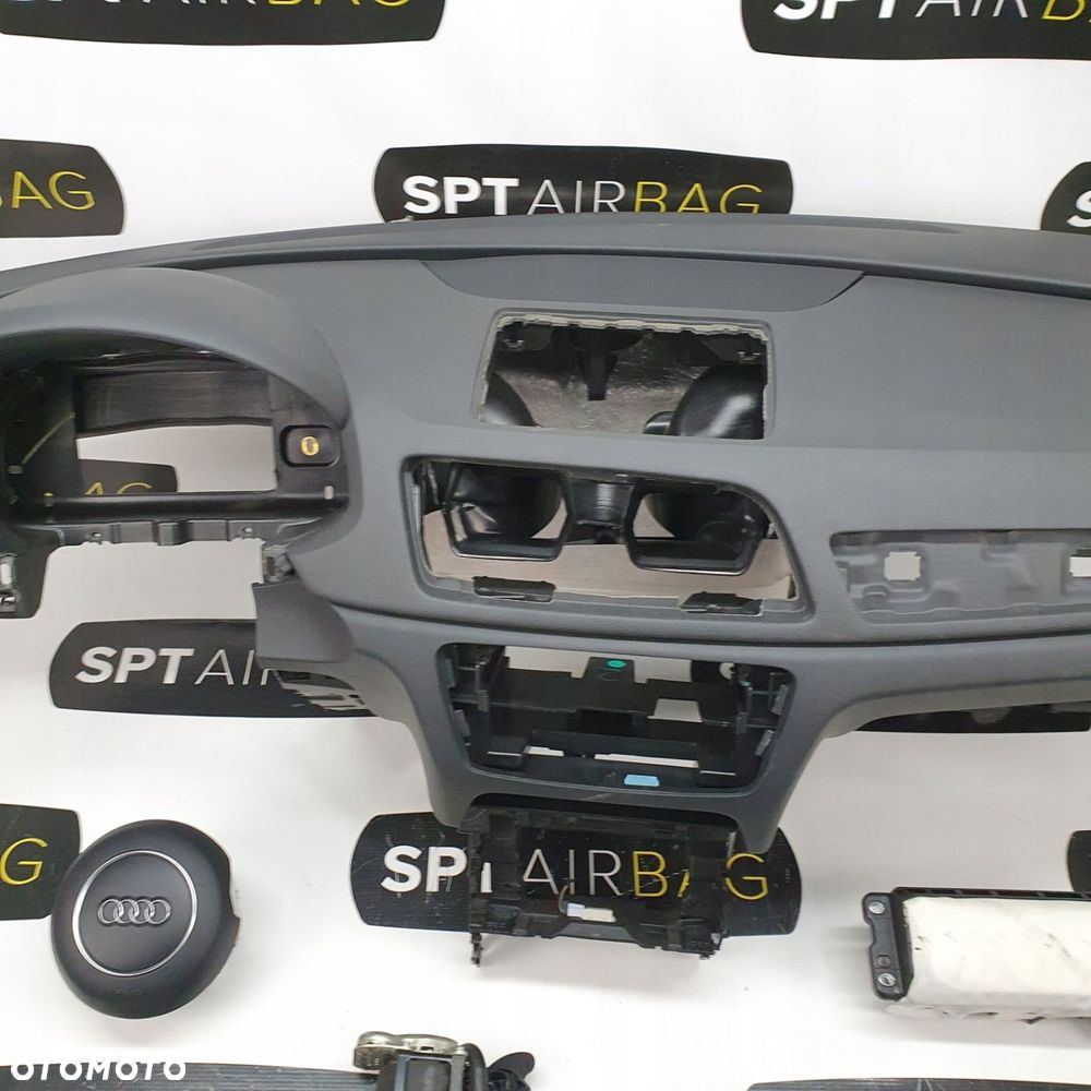 AUDI Q3 8U DESKA ROZDZIELCZA KONSOLA KOKPIT PULPIT PODUSZKI AIRBAG AIR BAG PASY KIT SET - 3