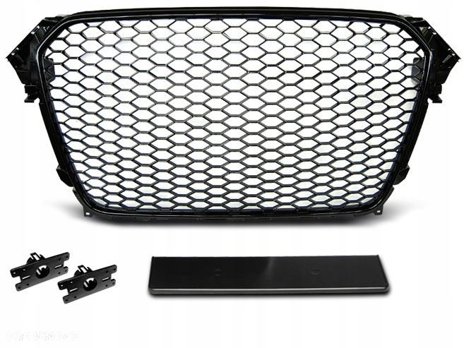 Atrapa Grill Audi A4 B8 2011-2015 Glossy Black - 1