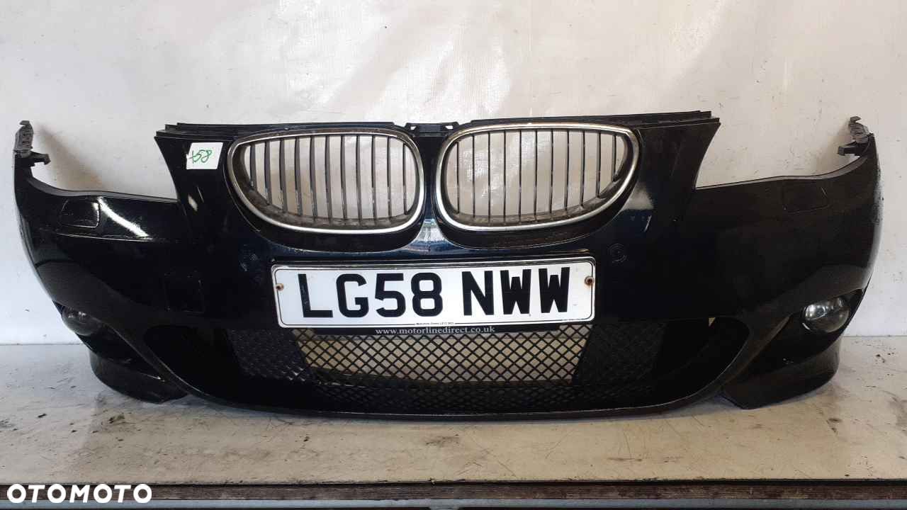 + ZDERZAK PRZÓD PRZEDNI BMW E60 SERIA 5 M PAKIET CARBONSCHWARZ CZARNY PDC SPRYSKIWACZE LAMP XENON HALOGENY - 1