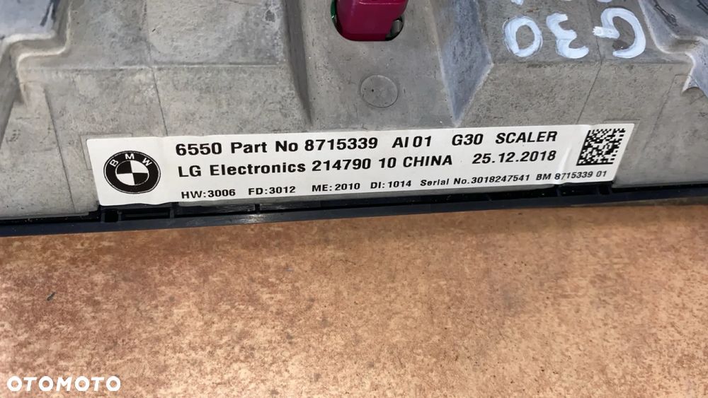 BMW G30 G31 MONITOR EKRAN WYŚWIETLACZ 8715339 - 4