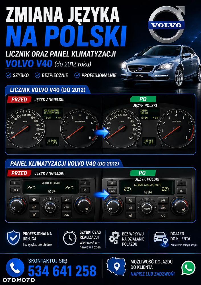 POLSKIE MENU VOLVO Licznik i Klimatyzacja - 1
