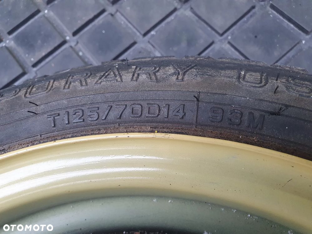 KOŁO ZAPASOWE DOJAZDÓWKA 14'' DAIHATSU SIRION II T125/70D14 - 3