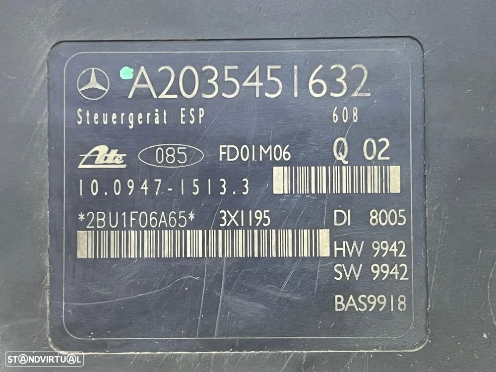 Módulo ABS MERCEDES-BENZ C-CLASS (W203) C 270 CDI Ref.  A0044310512 - NO. 70181 - 4