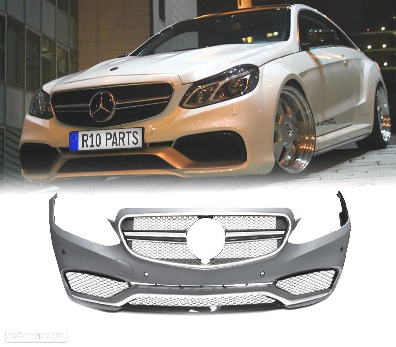 PARA-CHOQUES FRONTAL MERCEDES CLASE E W212 13-16 LOOK AMG E63 PDC - 1