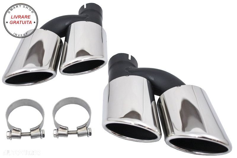 Difuzor Bara Spate cu Ornamente Evacuare Audi A5 8T Sportback Facelift (2012-2015)- livrare gratuita - 6