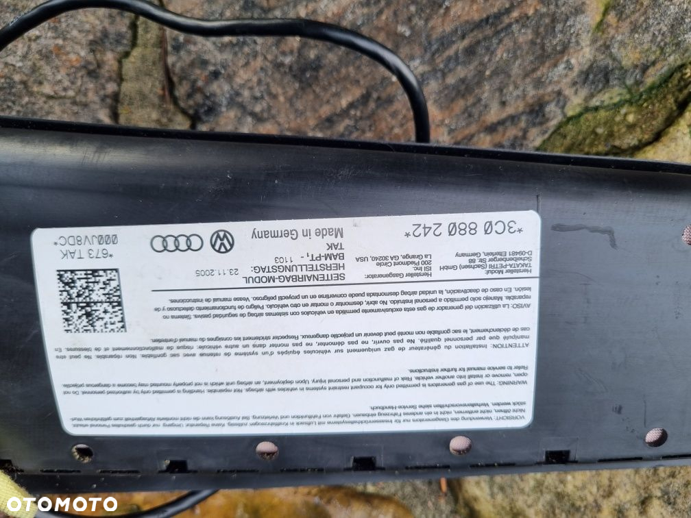 vw passat b6 poduszka fotela prawa pasażera - 4