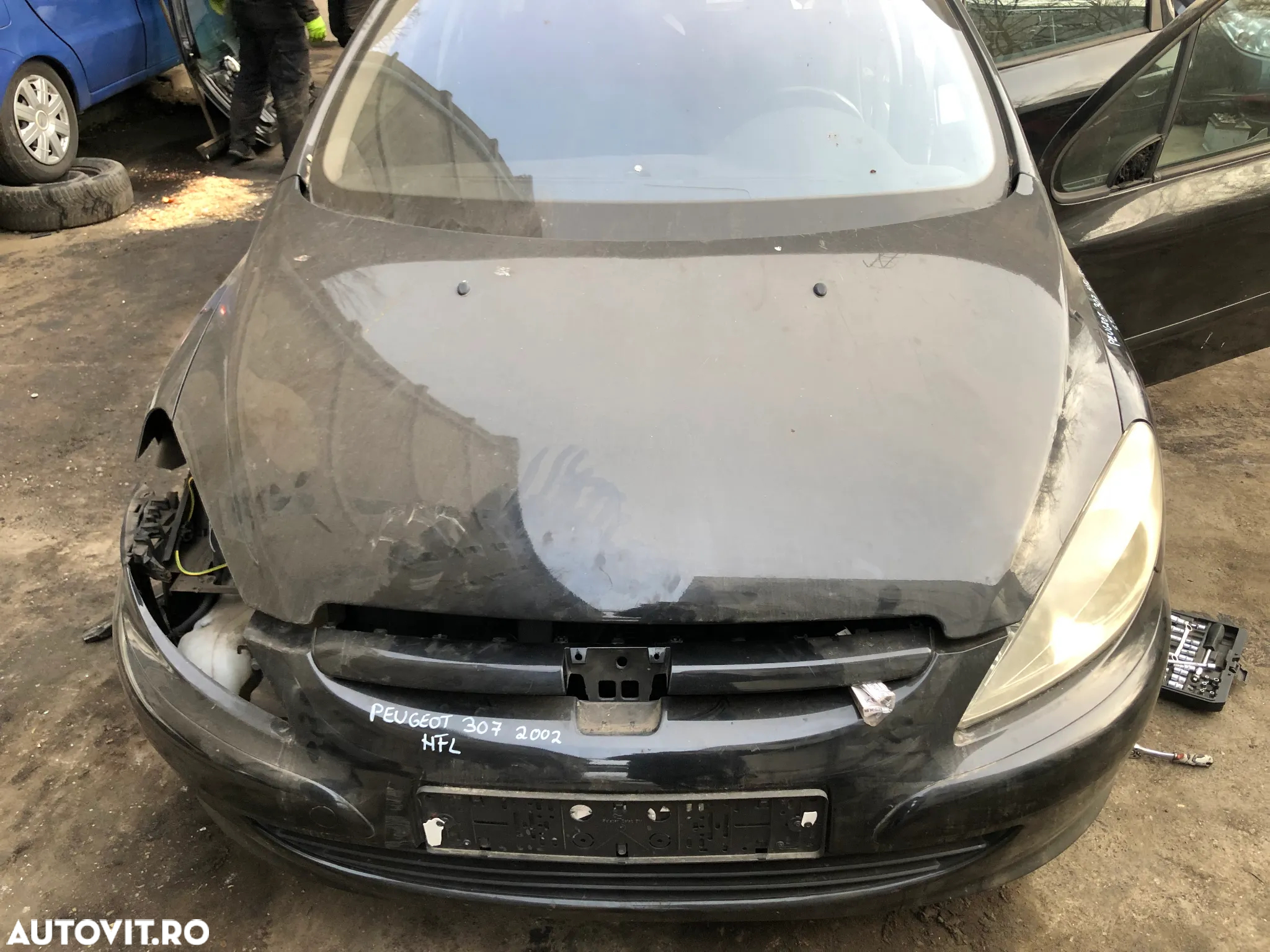 Capota fata motor Peugeot 307 negru non facelift 2004 - 7