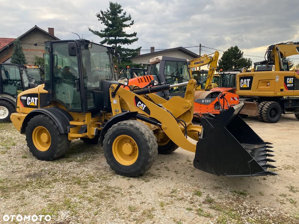 Caterpillar CAT 908H, ŁYŻKA OTWIERANA + WIDŁY, BEZ DPF-A, Z NIEMIEC, SUPER UTRZYMANA