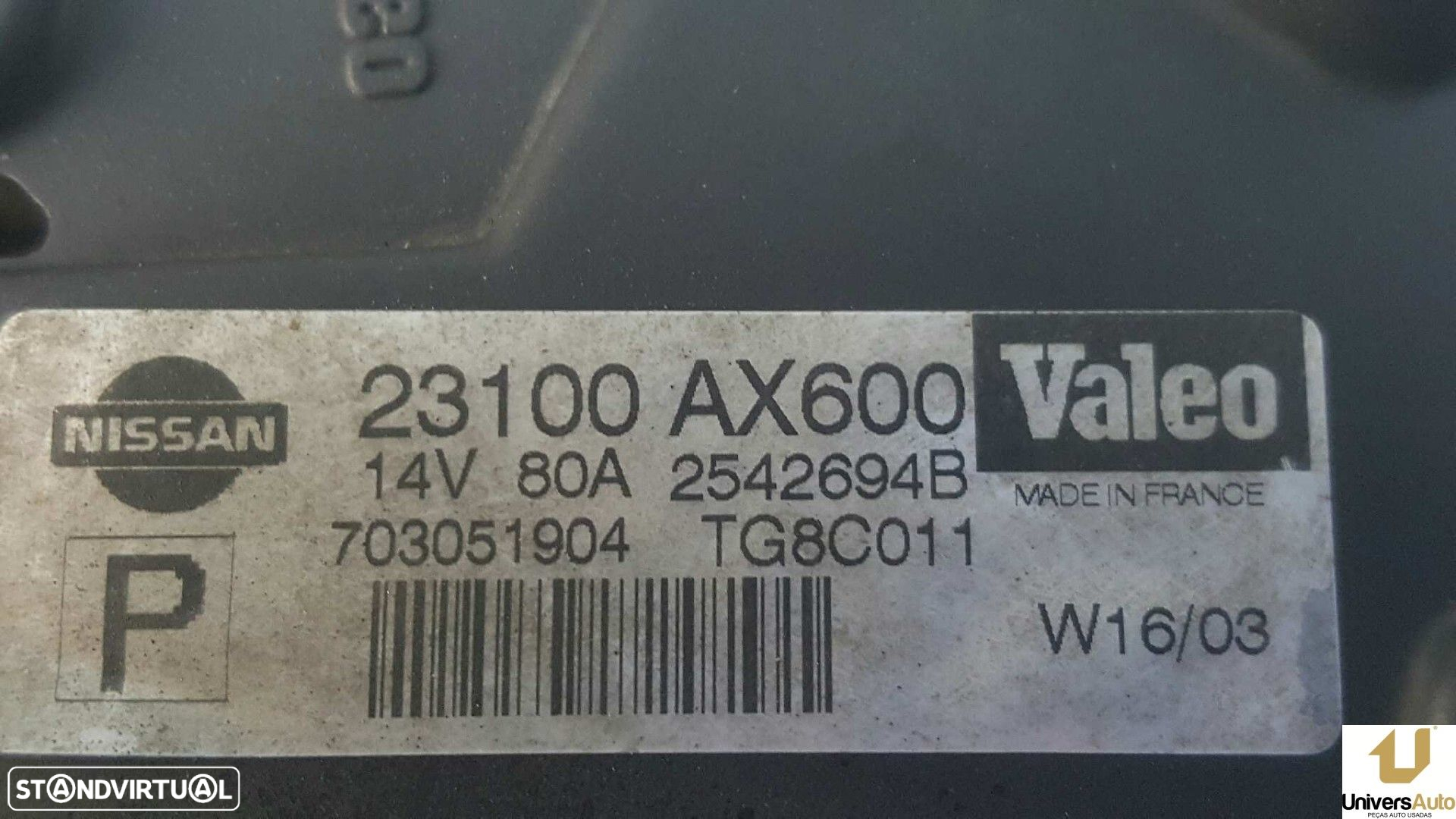 ALTERNADOR NISSAN MICRA (K12E) ACENTA - 4