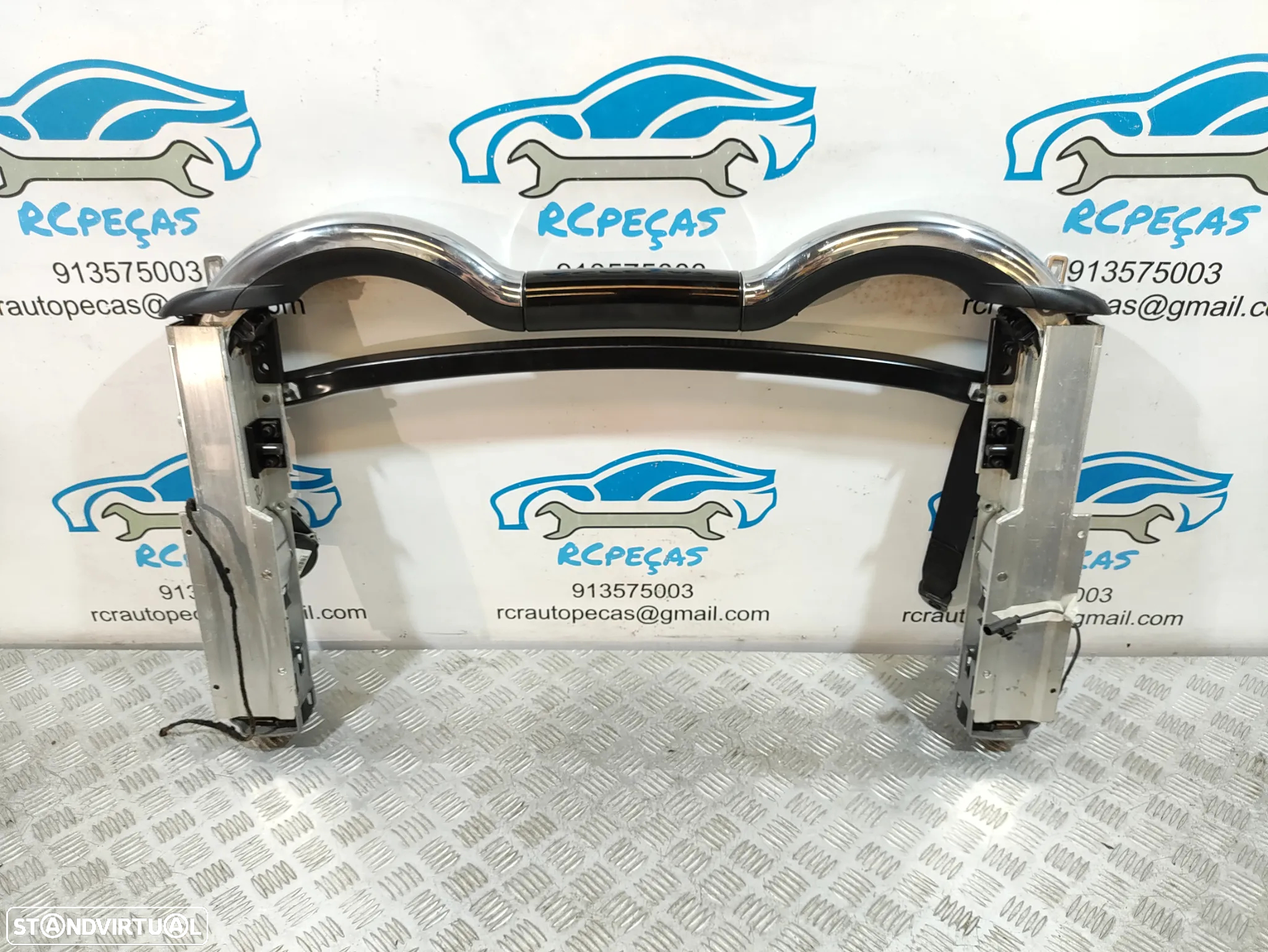 BARRAS ANTICAPOTAMENTO PROTEÇÃO MINI COOPER S R57 CABRIO 54607190617 7190617 ROLL BAR ROLLOVER DEFLETOR VENTO ANTI-CAPOTAMENTO - 6
