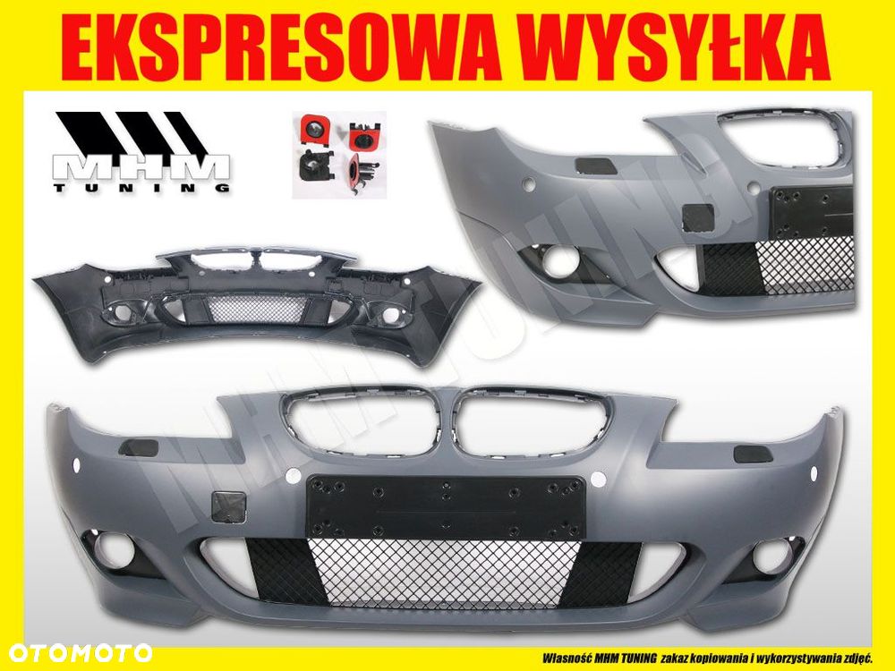 Zderzak Przod kpl Kratki PDC Tuning Sport M-pakiet Bmw 5 e60 e61 2003-2007 - 2