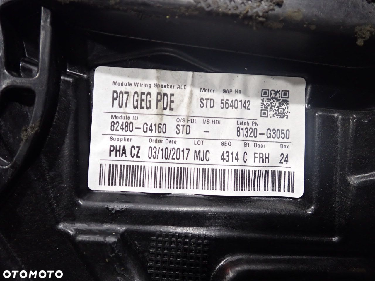 PODNOŚNIK SZYB PRAWY PRZÓD HYUNDAI I30 III 82480-G4160 - 2