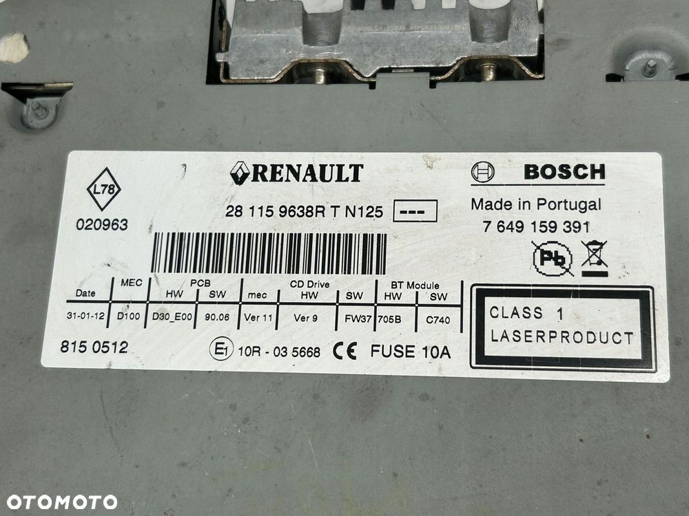 radioodtwarzacz stacja multimedialna renault megane iii 281159638r - 6