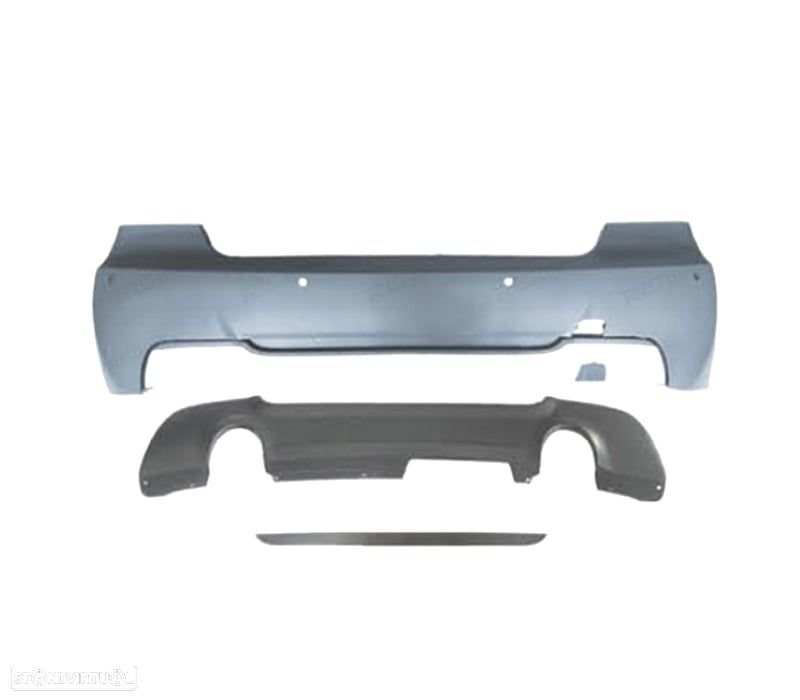 PARA-CHOQUES TRASEIRO BMW E92 E93 LOOK M DUPLA SAÍDA PDC PLASTICO ABS - 2