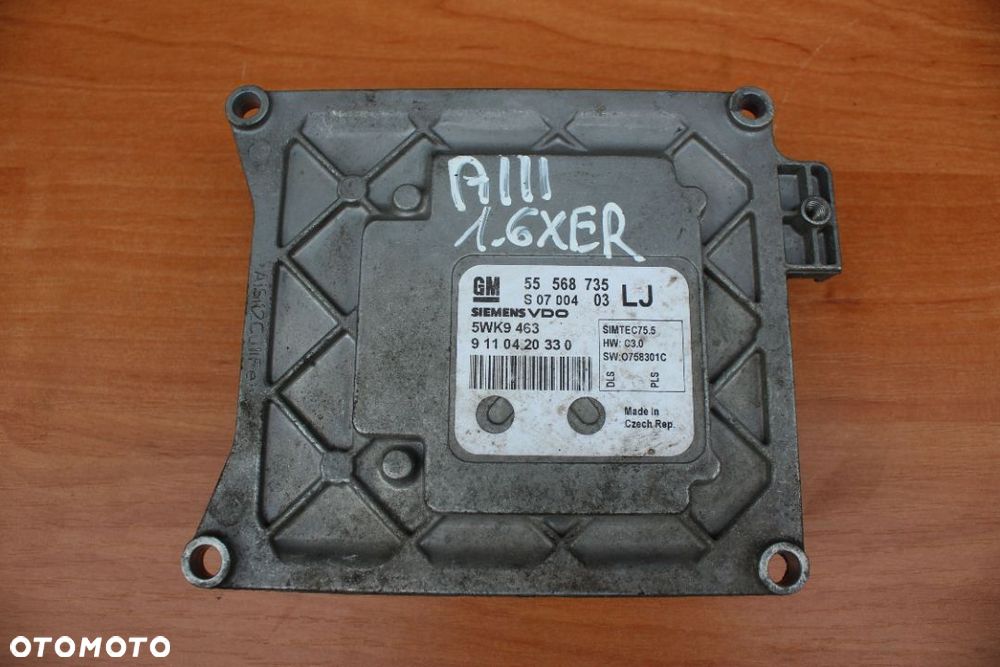 STEROWNIK SILNIKA OPEL ASTRA H 55568735 1.6 Z16XER