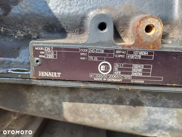 misa olejowa RENAULT DXI VOLVO silnik słupek EURO4