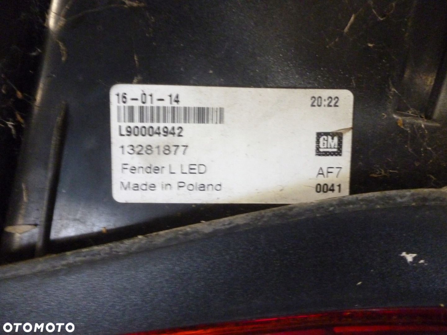 LAMPA TYŁ LEWA OPEL ASTRA J OPC VXR LED 13281877 - 2