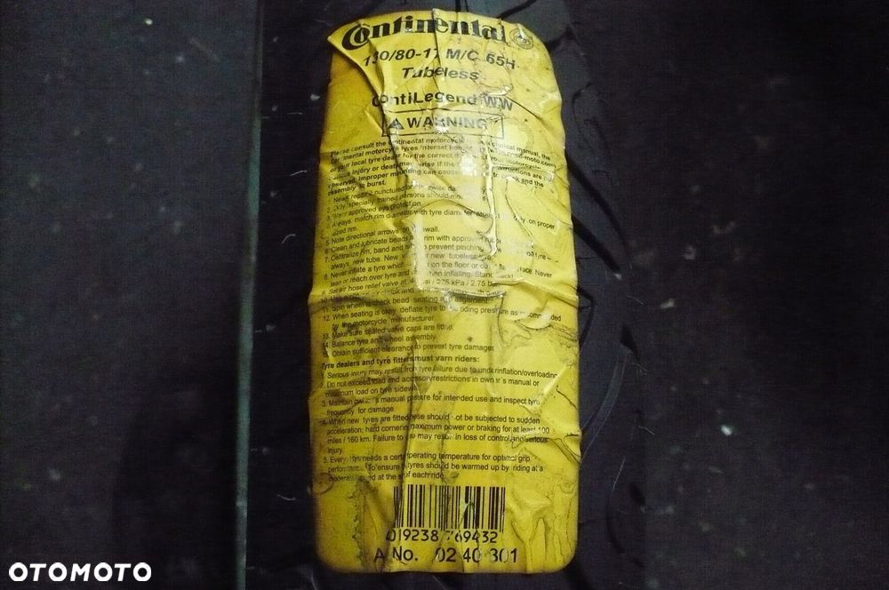 130/80-17 Continental ContiLegend WW NOWA 2017 - 1