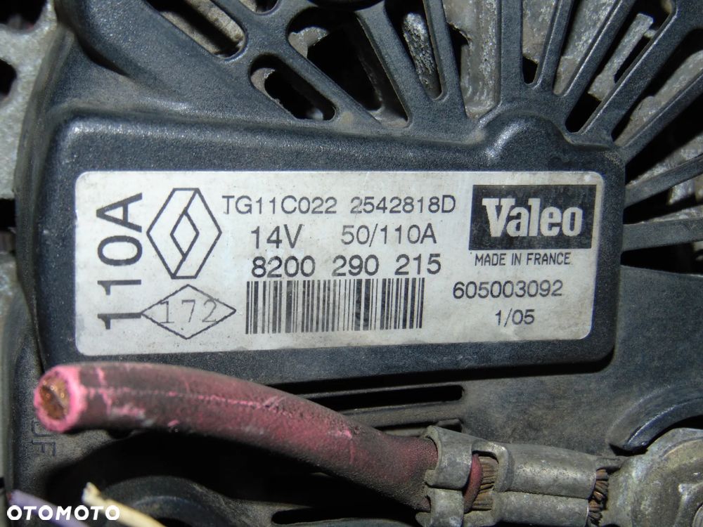 ORYGINAŁ alternator 8200290215 Renault Laguna Megane Scenic 2 II 1.9 DCI diesel 02-09r - 10