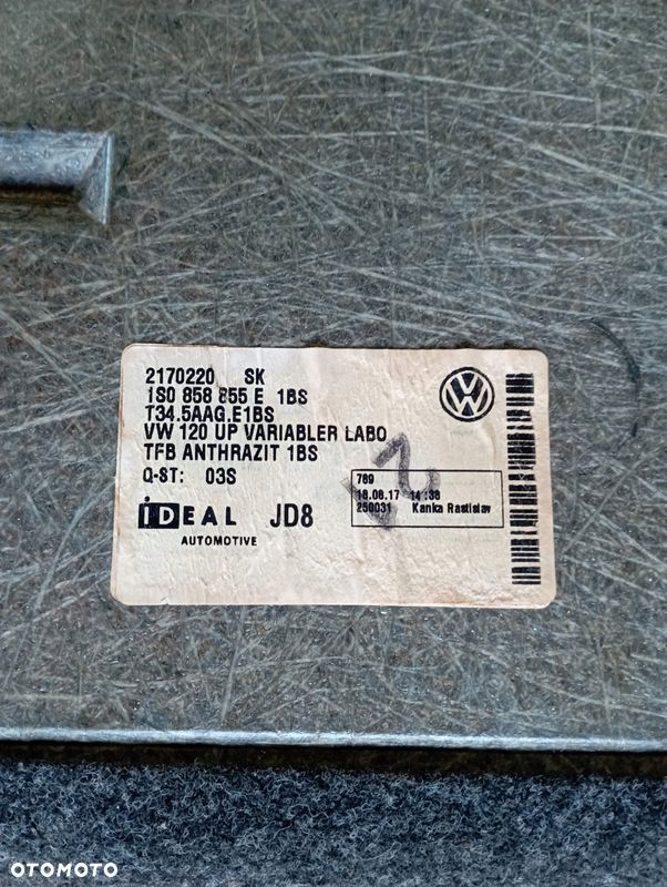 VW UP 5D WYKŁADZINA PODŁOGA BAGAŻNIKA 1S0858855E - 5