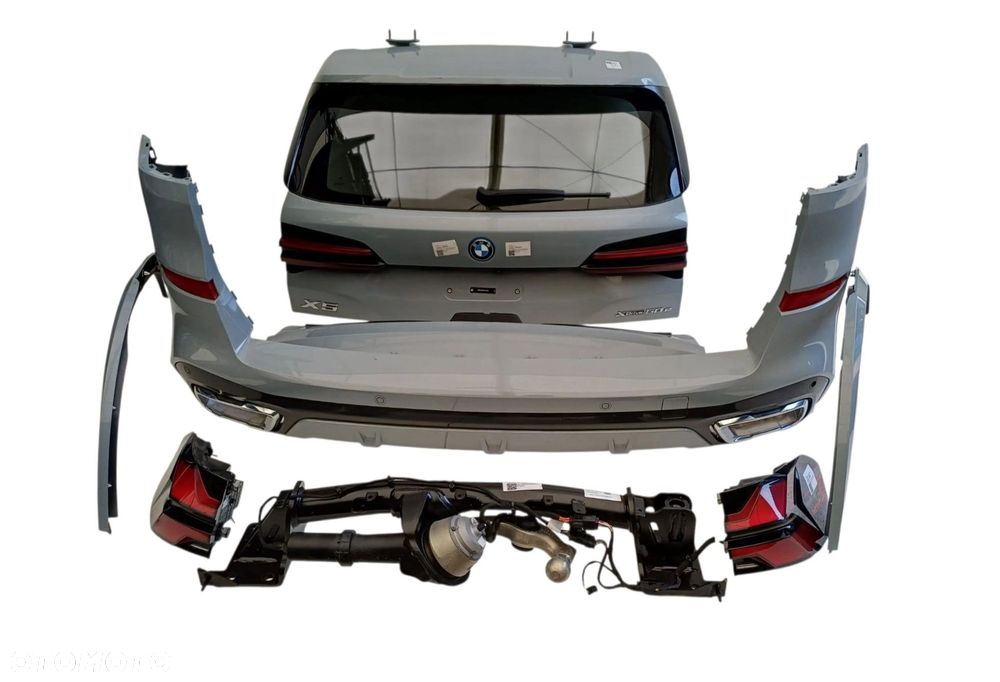:BMW X5 G05 ZDERZAK KLAPY LAMPY LISTWY BŁONIKÓW HAK C4P Brooklyn Grau Metallic KOMPLET - 2