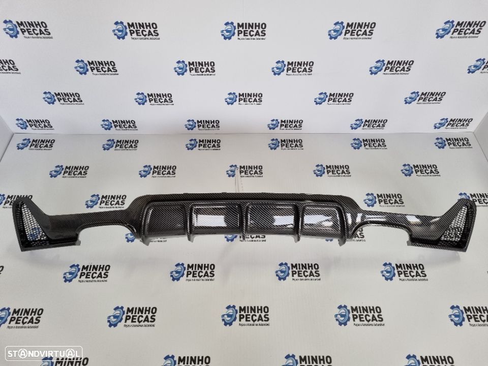 Difusor Traseiro Dupla Saida BMW Série 4 (F32|F33|F36) M-Performance Aquaprint Carbono - 1