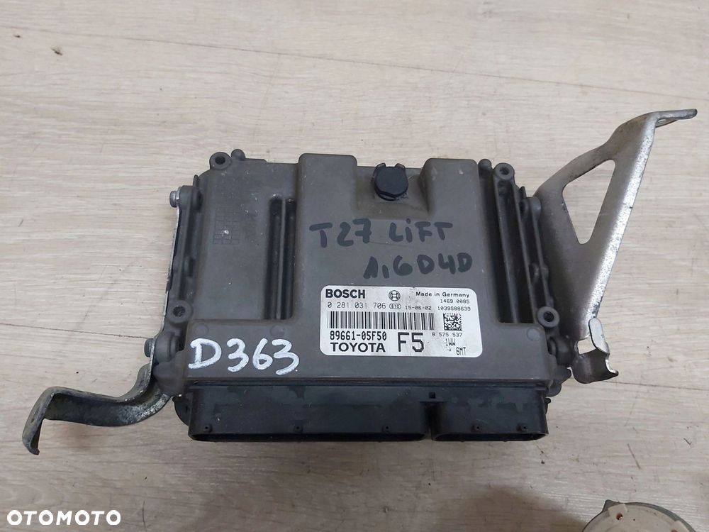 Toyota Avensis T27 LIFT 1,6 d4d komputer kluczyk stacyjka zestaw odpalenia - 14