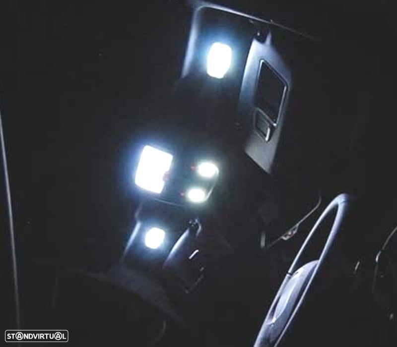 KIT COMPLETO 14 LAMPADAS LED INTERIOR PARA SKODA FABIA MK1 HATCHBACK 99-07 - 3