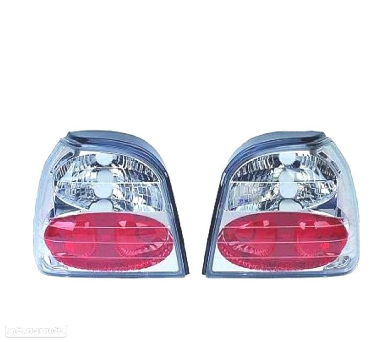 FAROLINS VOLKSWAGEN VW GOLF 3 91-97 FUNDO CROMADO - 1