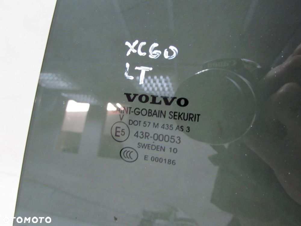 VOLVO XC60 08-17 SZYBA BOCZNA DRZWI LEWY TYL AS3 10R - 5