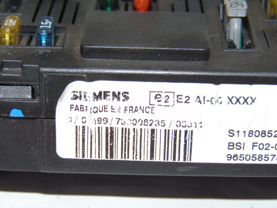 Moduł sterownik BSI S118085200I 9650585780 Citroen C2 C3 , 02-09r - 7
