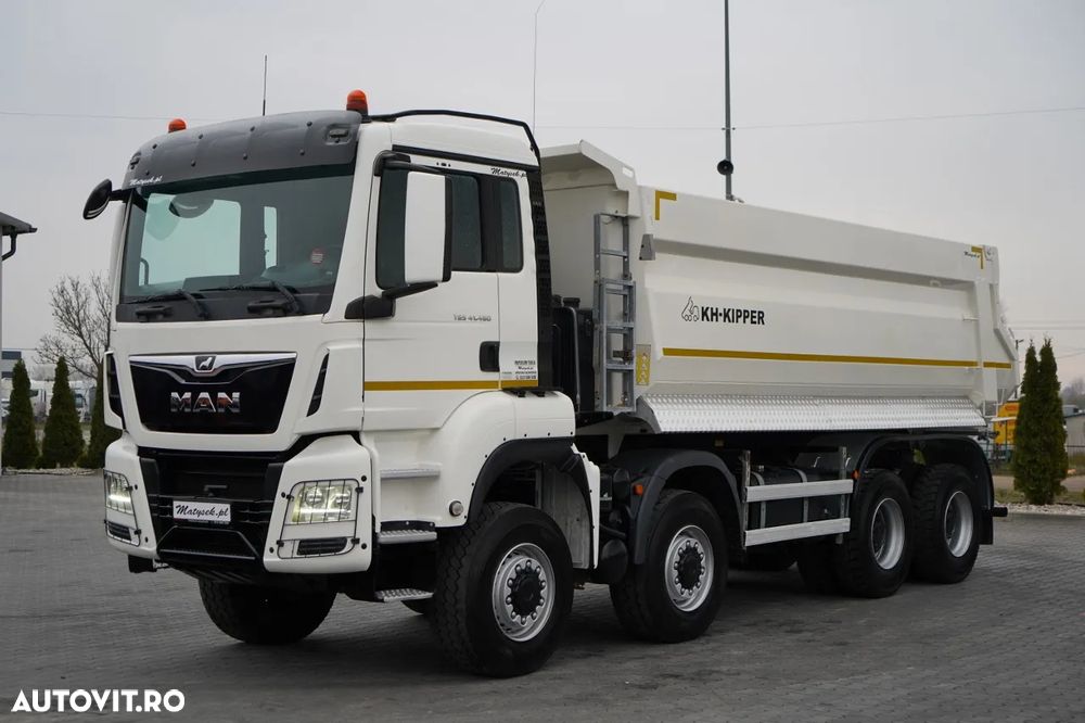 MAN TGS 41.460 / 8X8 / ​​​​BASCULĂ SPATE / KH KIPPER / MANUALĂ / NAVI / EURO 6 - 7