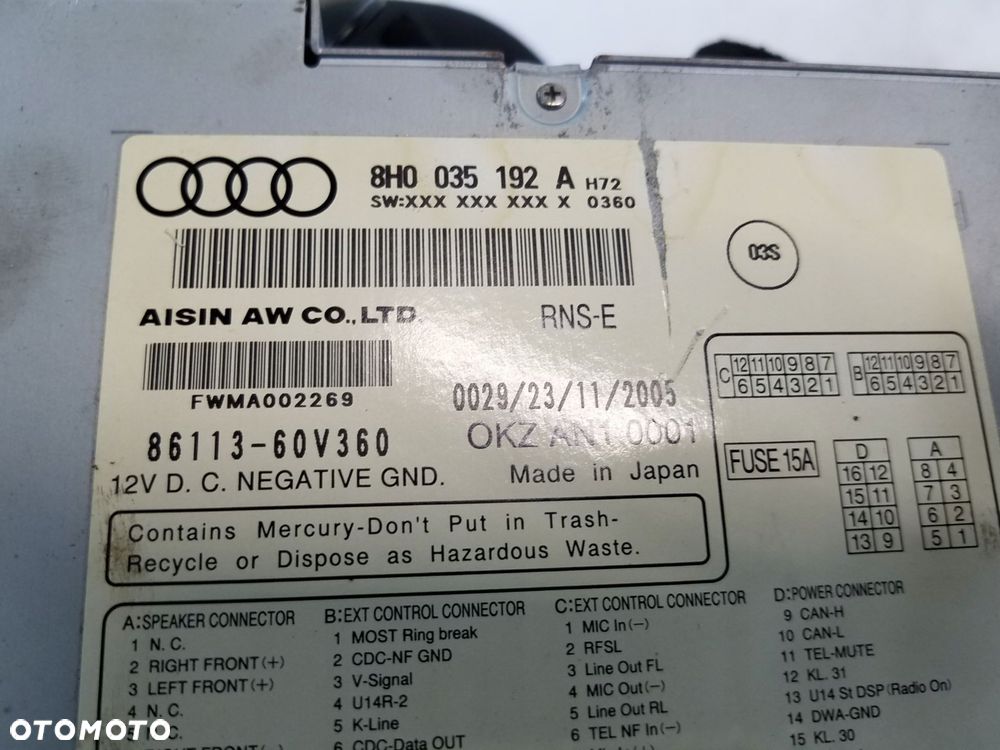 radio nawigacja audi a4 b7 8h0035192a - 3