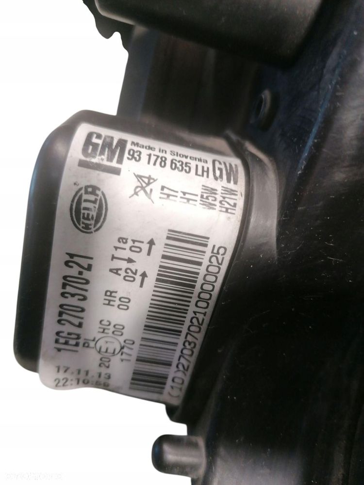 lampa lewa przednia przód opel astra iii h 93178635 1eg270370-21 - 3