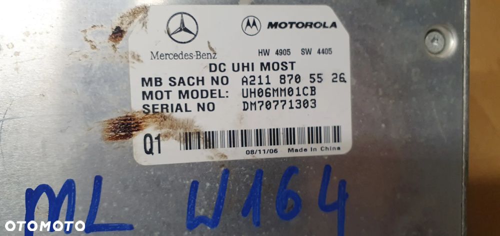 Moduł sterownik telefonu bluetooth Mercedes ML W164 A2118705526 - 4