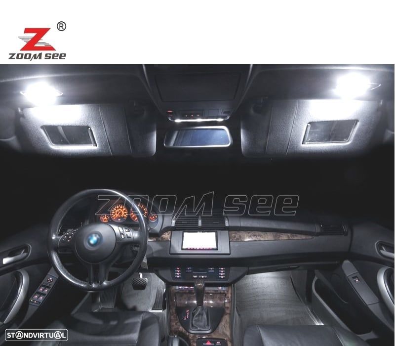 Kit completo de 20 lâmpadas LED interior BMW X5 E53 2000-2006 - 3