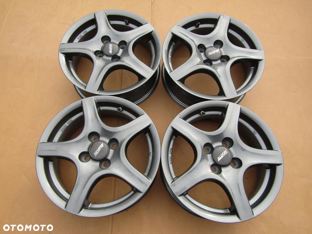 4x Felgi Aluminiowe 15 Opel Adam Vectra A Astra F Aveo Tigra Vectra Combo C Corsa B C D E Meriva Kadet Chevrolet Spark Lanos Nexia Nubira Aveo 5,5 j 4x100 ET40 piasta 56,6 mm + czujniki TPMS ALUTEC GERMANY - 1