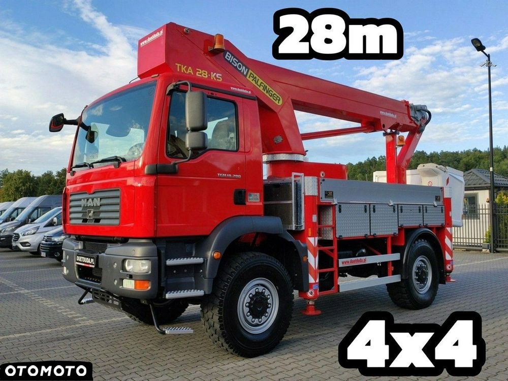 MAN TGM 18.280 4x4 Zwyżka Bison Palfinger TKA 28 Podnośnik Koszowy - 2