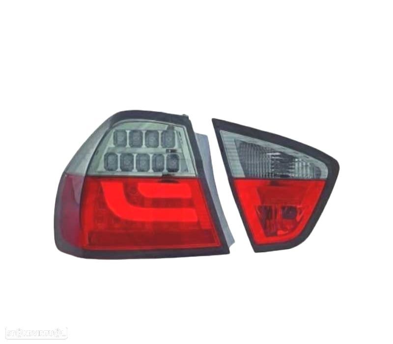 PILOTOS BMW E90 05-08 LED + HALOGENEO VERMELHO FUMADO - 2