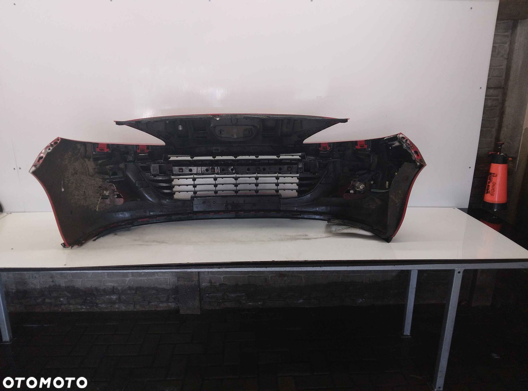 } ZDERZAK PRZÓD PRZEDNI PEUGEOT 207 LIFT FL KKN CZERWONY HALOGENY - 5