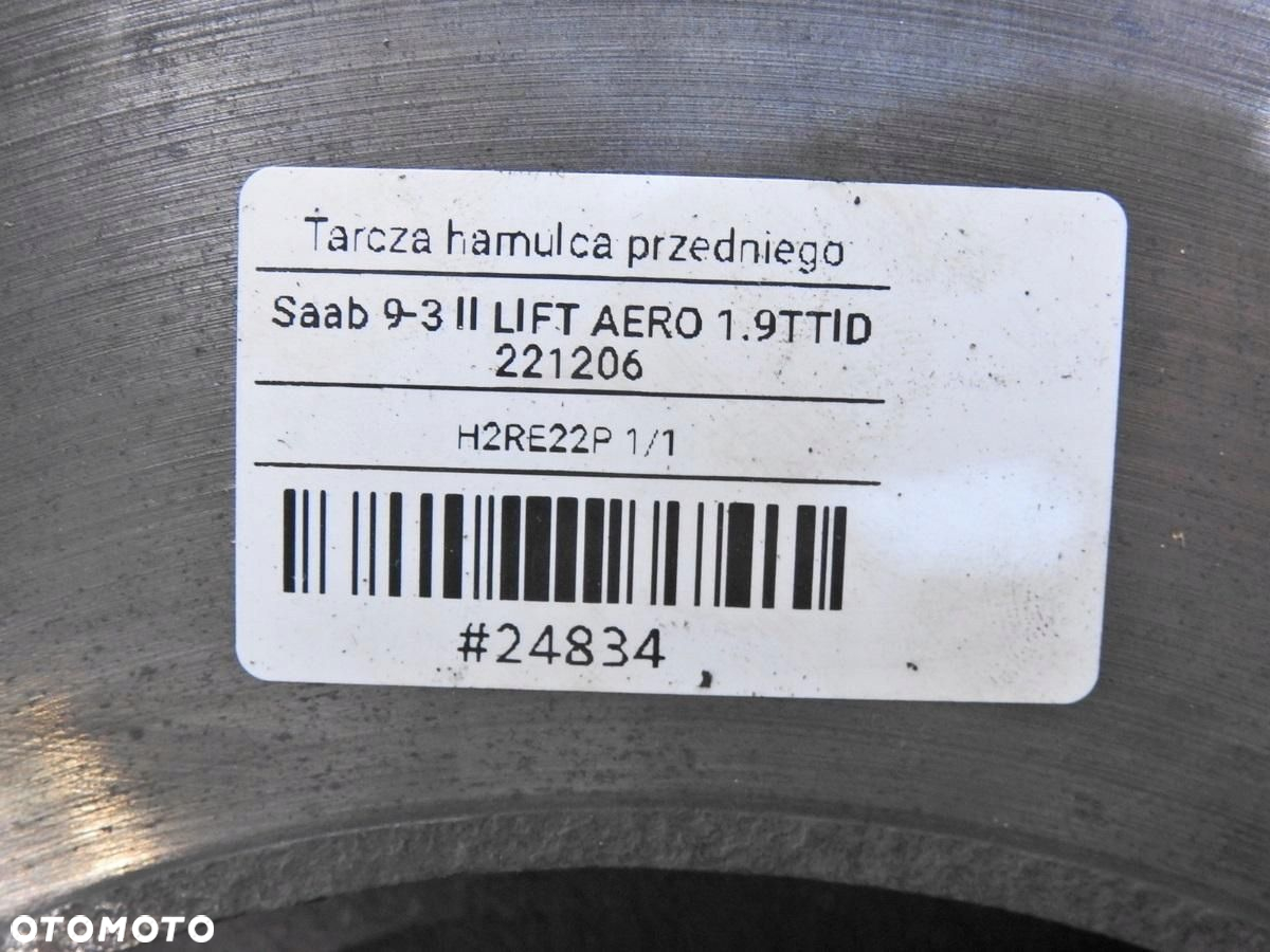 TARCZA HAMULCOWA PRZÓD SAAB 9-3 II 1.9 TTID - 4