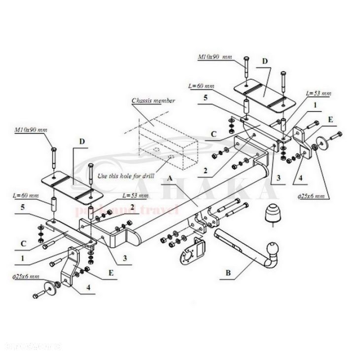 Hak Holowniczy Odkręcany Do Citroen Xm Hatchback 1989-2001 - 3