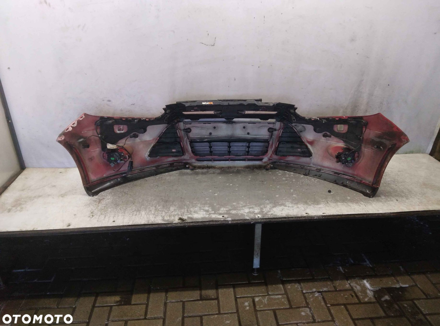 ^ ZDERZAK PRZÓD PRZEDNI FORD FOCUS MK.3 3 III TITANIUM UB BORDO BORDOWY PDC CZUJNIKI SPRYSKIWACZE LAMP XENON HALOGENY - 7