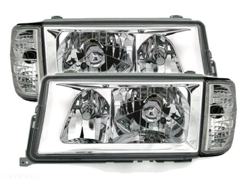 reflektory lampy kierunkowskazy kpl chrom clear tuning mercedes 190 w 201 - 2
